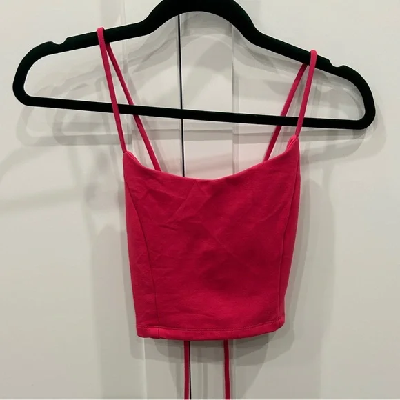 Lulu’s Catch My Eye Hot Pink Two-Piece Lace-Up Mini Dress, Size M - Picture 6 of 12